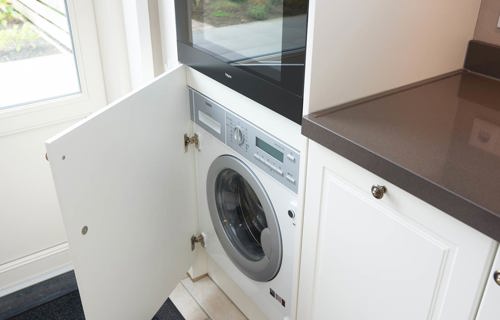 Hoekkeuken Terneuzen met inbouw wasmachine